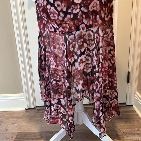 AMUR Jaylah Leopard Print One Shoulder Midi Dress in Neutral Pink Rust - Picture 4 of 8